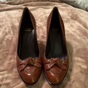 Stuart Weitzman Tan Leather Heels